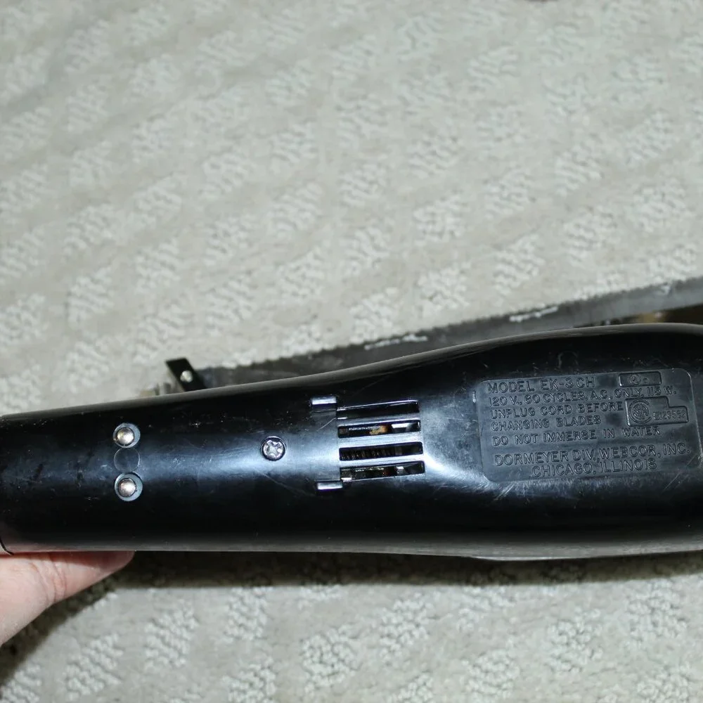 MCM Dormeyer Silver Chef Vintage Silver and Black Electric Carving Knife